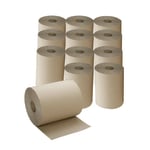 SKILCRAFT 1-Ply Hardwound Paper Towels, 100% Recycled, Kraft, 600ft Per Roll, Pack Of 12 Rolls (AbilityOne 8540-01-591-5146)