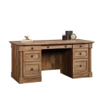 Sauder Palladia 66inW Executive Computer Desk, Vintage Oak