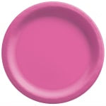 Amscan Paper Plates, 10in, Bright Pink, 20 Plates Per Pack, Case Of 4 Packs