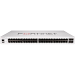 Fortinet FS-448E Ethernet Switch - 48 Ports - Gigabit Ethernet, 10 Gigabit Ethernet - 1000Base-T, 10GBase-X - 3 Layer Supported - Modular - 47.81 W Power Consumption - Twisted Pair, Optical Fiber - Rack-mountable