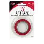 COSCO Art Tape, 1/4inW, Gloss Red