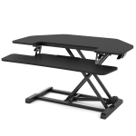 FlexiSpot M7-E Series Desk Riser, Corner, 4-3/4in to 19-3/4inH x 36inW x 19-3/4inD, Black