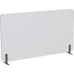 Lorell Acoustic Desktop Privacy Panel - 47.2in Width x 23.6in Height - Polyester Fiber - Light Gray - 1 Each