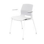 KFI Studios Imme Stack Chair With Arms, White