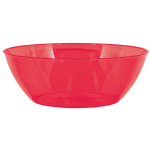 Amscan 10-Quart Plastic Bowls, 5in x 14-1/2in, Apple Red, Set Of 3 Bowls