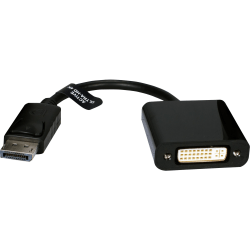 QVS DisplayPort Male to DVI Female 4K/Eyefinity Active Adaptor - First End: 1 x DisplayPort Digital Audio/Video - Male - Second End: 1 x DVI Digital Video - Female - Supports up to 3840 x 2160 - Black