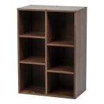 IRIS 33inH 6-Cube Storage Bookcase, Brown