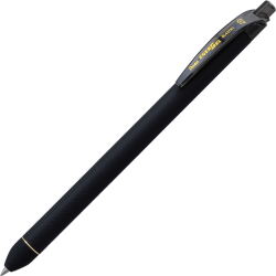 EnerGel Retractable Pens, Pack Of 12, Medium Point, 0.7 mm, Black Barrel, Black Ink