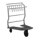 Suncast Commercial Nesting Luggage Cart, Rubber Bottom, 37-1/2inH x 27inW x 27inD, Silver