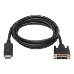 Eaton Tripp Lite Series DisplayPort to DVI Adapter Cable (DP with Latches to DVI-D Single Link M/M), 10 ft. (3.1 m) - DVI cable - single link - DisplayPort (M) to DVI-D (M) - 10 ft - molded - black