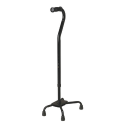 Medline Guardian Bariatric Quad Cane, Small Base, Black