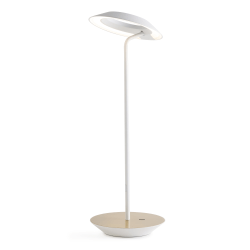 Koncept Royyo LED Desk Lamp, 17-7/16inH, Matte White/Brass Base Plate