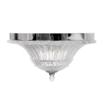 Lalia Home Blossom 2-Light Glass Flush-Mount Ceiling Lamp, 14inW, Crystal/Chrome