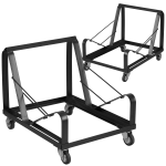 Flash Furniture HERCULES Steel Dollies For Sled-Base Stack Chairs, Black, Pack Of 2 Dollies