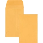 Business Source Small Coin Kraft Envelopes - Coin - #1 - 2 1/4in Width x 3 1/2in Length - 20 lb - Gummed - Kraft - 500 / Box - Brown Kraft