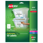 Avery Removable Full-Sheet Labels, 6470, 8 1/2in x 11in, White, Pack Of 10