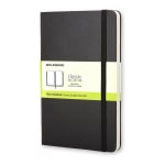 Moleskine Classic Hard Cover Notebook, 5in x 8-1/4in, Unruled, 240 Pages, Black