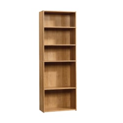 Sauder Beginnings 71 3/16inH 5-Shelf Transitional Bookcase, Oak/Light Finish, Standard Delivery