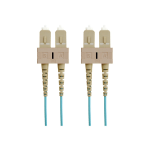 Belkin Fiber Optic Patch Cable - SC Male - SC Male - 9.84ft - Aqua