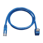 Eaton Tripp Lite Series Down-Angle Cat6 Gigabit Molded UTP Ethernet Cable (RJ45 Right-Angle Down M to RJ45 M), Blue, 3 ft. (0.91 m) - Patch cable - RJ-45 (M) to RJ-45 (M) - 3 ft - CAT 6 - down-angled connector, molded, stranded - blue