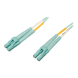 Eaton Tripp Lite Series 10Gb/40Gb/100Gb Duplex Multimode 50/125 OM4 LSZH Fiber Patch Cable (LC/LC), Aqua, 1M (3.3 ft.) - Patch cable - LC multi-mode (M) to LC multi-mode (M) - 1 m - fiber optic - duplex - 50 / 125 micron - OM4 - aqua