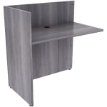 Lorell 42inW Reception Desk Return, Weathered Charcoal