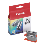 Canon BCI-15 Black Ink Tanks, Pack Of 2, BCI-15BK