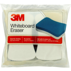 3M Whiteboard Erasers, 3in x 5in, Pack Of 2 Erasers