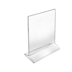 Azar Displays Top-Load Acrylic Sign Holders, 7in x 5in, Clear, Pack Of 10