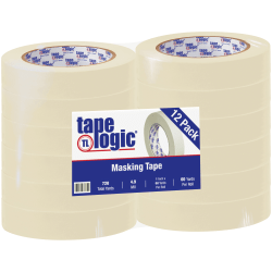 Tape Logic 2200 Masking Tape, 3in Core, 1in x 180ft, Natural, Case Of 12