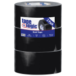 Tape Logic Color Duct Tape, 3in Core, 3in x 180ft, Black, Case Of 3