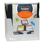 C-Line Classroom Connector Folders, 8-1/2in x 11in, Black, Box Of 24 Folders