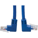 Tripp Lite Cat6 Patch Cable Up-Angled / Down Angled UTP Molded M/M Blue 3ft - First End: 1 x RJ-45 Male Network - Second End: 1 x RJ-45 Male Network - 128 MB/s - Patch Cable - Blue