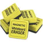 The Pencil Grip Magnetic Whiteboard Erasers Class Pack, 2in x 2in, Yellow