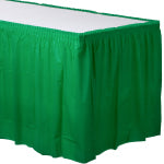 Amscan Plastic Table Skirts, Festive Green, 21' x 29in, Pack Of 2 Skirts