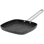 Starfrit The Rock 6.5in Personal Griddle Pan with Stainless Steel Wire Handle - Cooking, Broiling - Dishwasher Safe - Oven Safe - Black - Cast Stainless Steel Handle