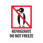 Tape Logic International Safe-Handling Labels, "Refrigerate Do Not Freeze", IPM505, Rectangle,  4in x 6in, Multicolor, Roll Of 500 Labels