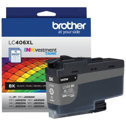 Brother LC406XL INKvestment Tank High-Yield Black Ink Tank, LC406XLBK