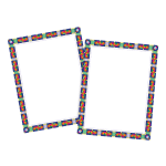 Barker Creek Computer Paper, Letter Paper Size, 60 Lb, Stained Glass, 100 Sheets