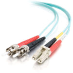 C2G 3m LC-ST 10Gb 50/125 OM3 Duplex Multimode Fiber Optic Cable (TAA Compliant) - Aqua - Patch cable - TAA Compliant - LC multi-mode (M) to ST multi-mode (M) - 3 m - fiber optic - duplex - 50 / 125 micron - OM3 - aqua