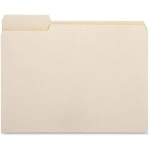 Business Source 1/3-Cut Left Tab File Folders, 3/4in Expansion, Letter Size, Manila, Box Of 100 Folders