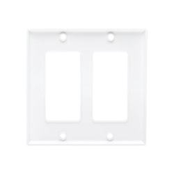 Tripp Lite Double-Gang Faceplate, Decora Style - Vertical, White - Faceplate - wall mountable - white - 2-gang