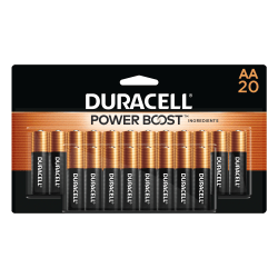 Duracell Coppertop AA Alkaline Batteries, Pack Of 20