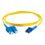 C2G 2m LC-SC 9/125 Duplex Single Mode OS2 Fiber Cable - Plenum CMP-Rated - Yellow - 6ft - Patch cable - LC single-mode (M) to SC single-mode (M) - 2 m - fiber optic - duplex - 9 / 125 micron - OS2 - plenum - yellow