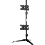 Amer Dual Monitor Stand Vertical Mount Max 32in Monitors - Up to 32in Screen Support - 52.91 lb Load Capacity - 38in Height x 12.1in Width - Aluminum Alloy, Steel - TAA Compliant