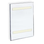 Azar Displays Acrylic Sign Holders With Adhesive Tape, 14in x 8 1/2in, Clear, Pack Of 10