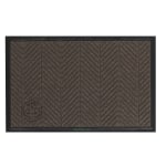 M+A Matting WaterHog Floor Mat, Max Herringbone, 4ft x 6ft, Chestnut Brown