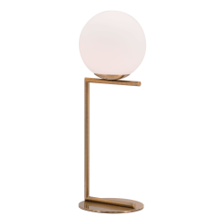 Zuo Modern Belair Table Lamp, 25 5/8inH, White Shade/Brass Base