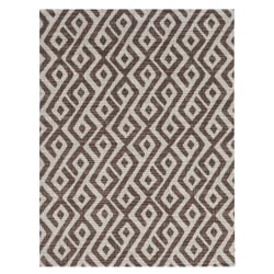 Foss Floors Area Rug, 6ftH x 8ftW, Abstract, Beige/White