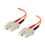 C2G SC-SC 62.5/125 OM1 Duplex Multimode PVC Fiber Optic Cable (LSZH) - Patch cable - SC multi-mode (M) to SC multi-mode (M) - 3 m - fiber optic - duplex - 62.5 / 125 micron - OM1 - orange